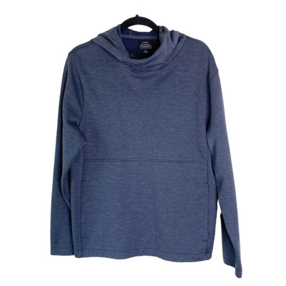 J. Crew Mercantile Authentic Fleece Double Knit Performance Hoodie Blue M AZ213